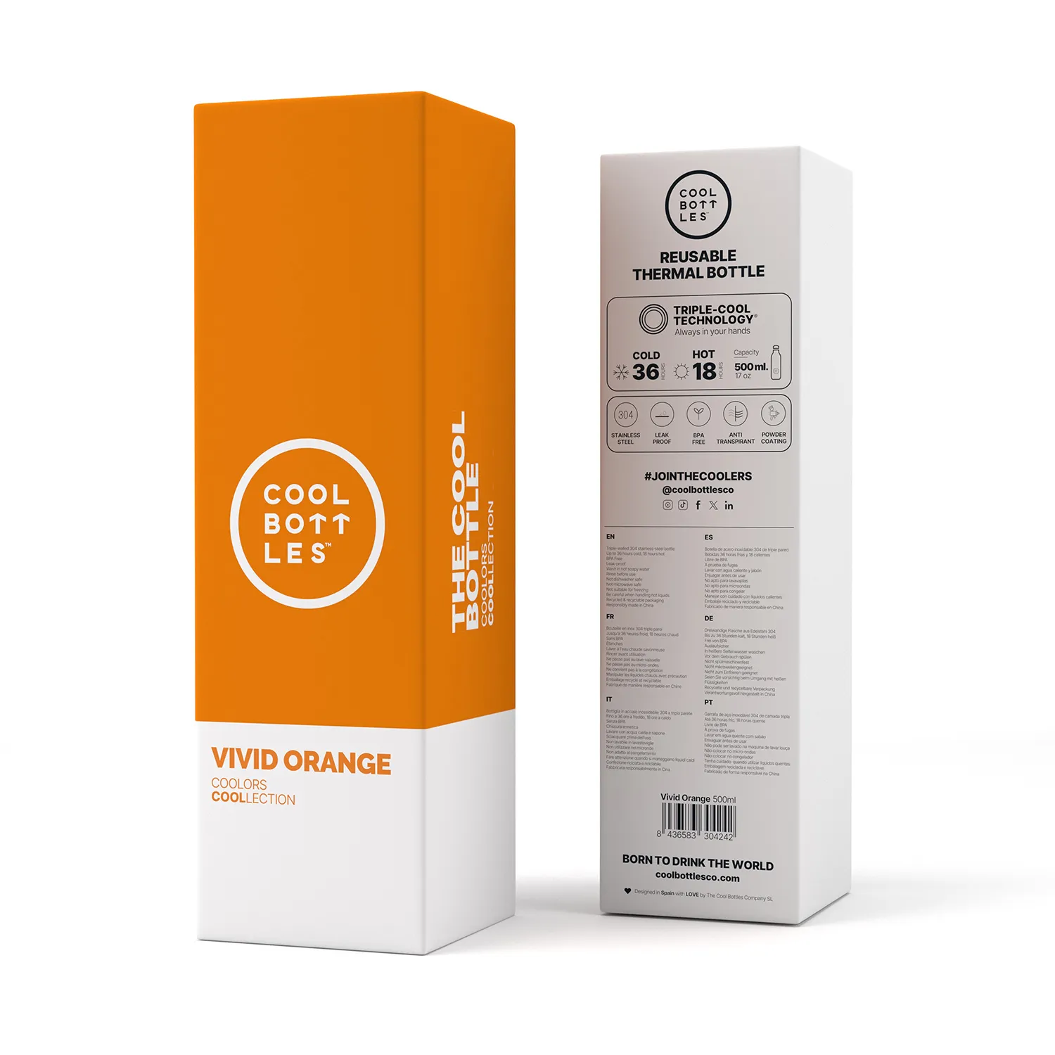 Термос-термобутылка Cool Bottles Vivid Orange 500 мл CB500VIO