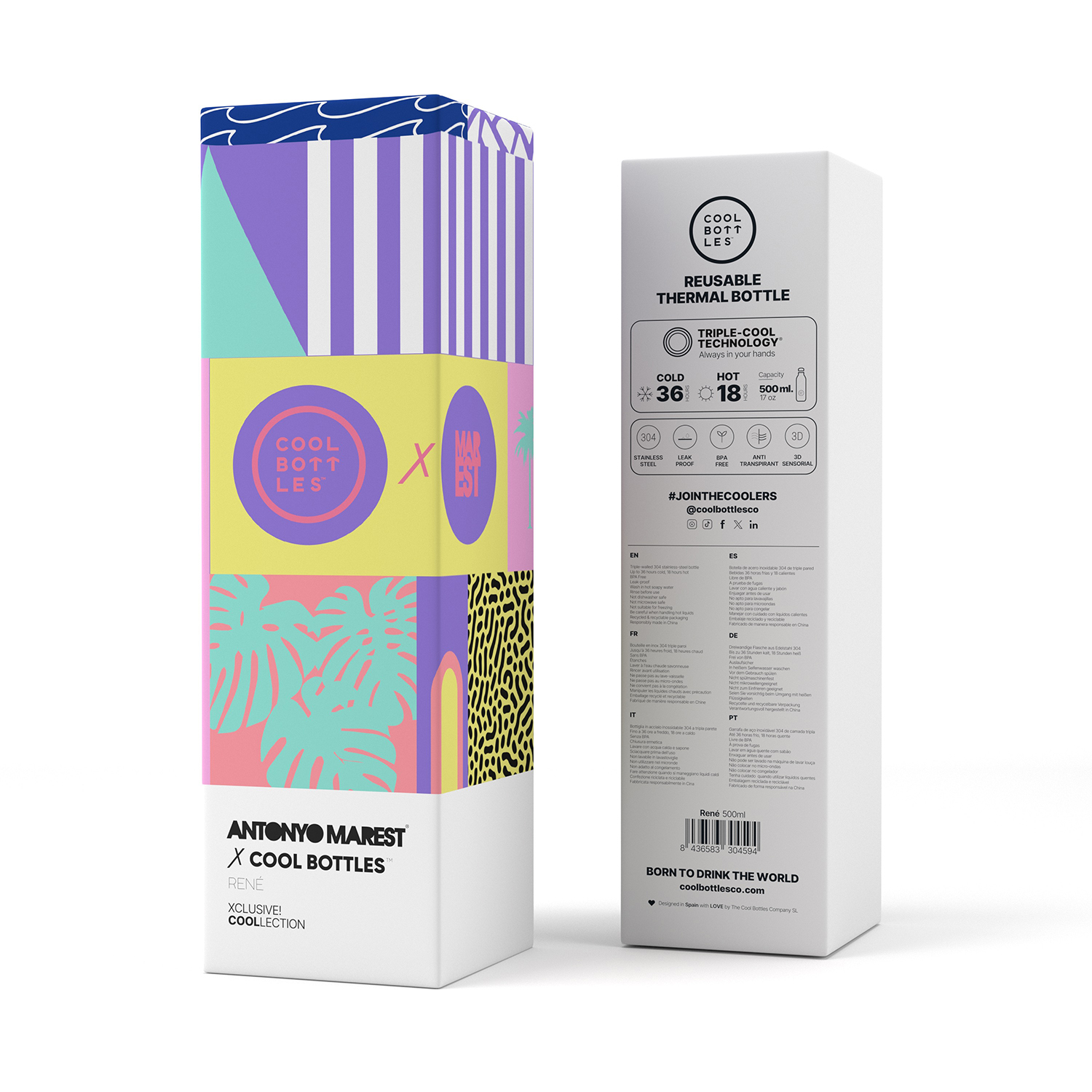 Термос-термобутылка Cool Bottles Antonyo Marest René 500 мл