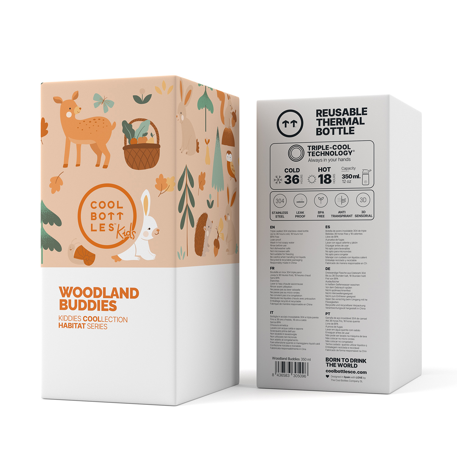 Термос-термобутылка Cool Bottles Kiddie Woodland Buddies 350 мл