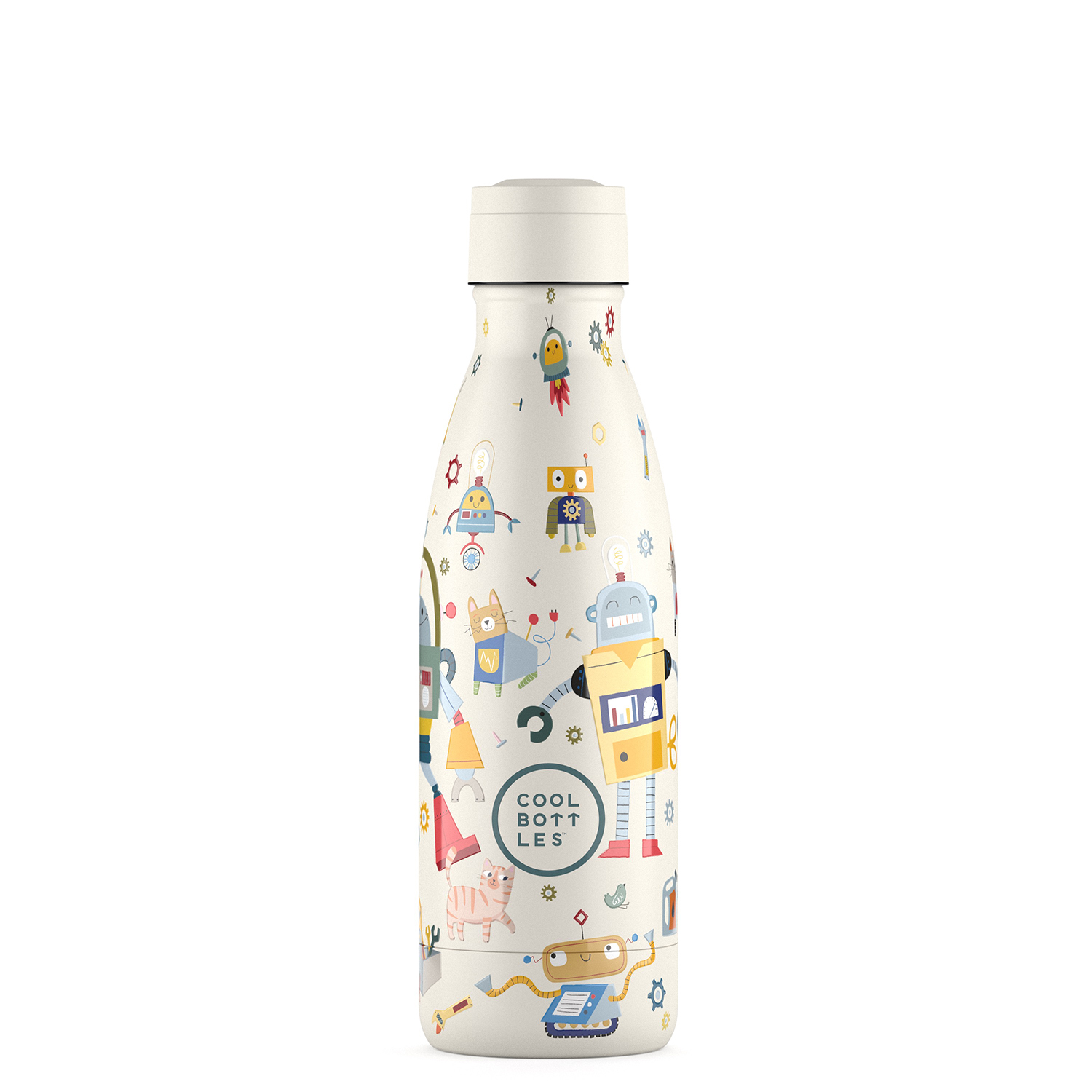 Термос–термобутылка Cool Bottles Kids серия Playland Messy Robots 350 мл