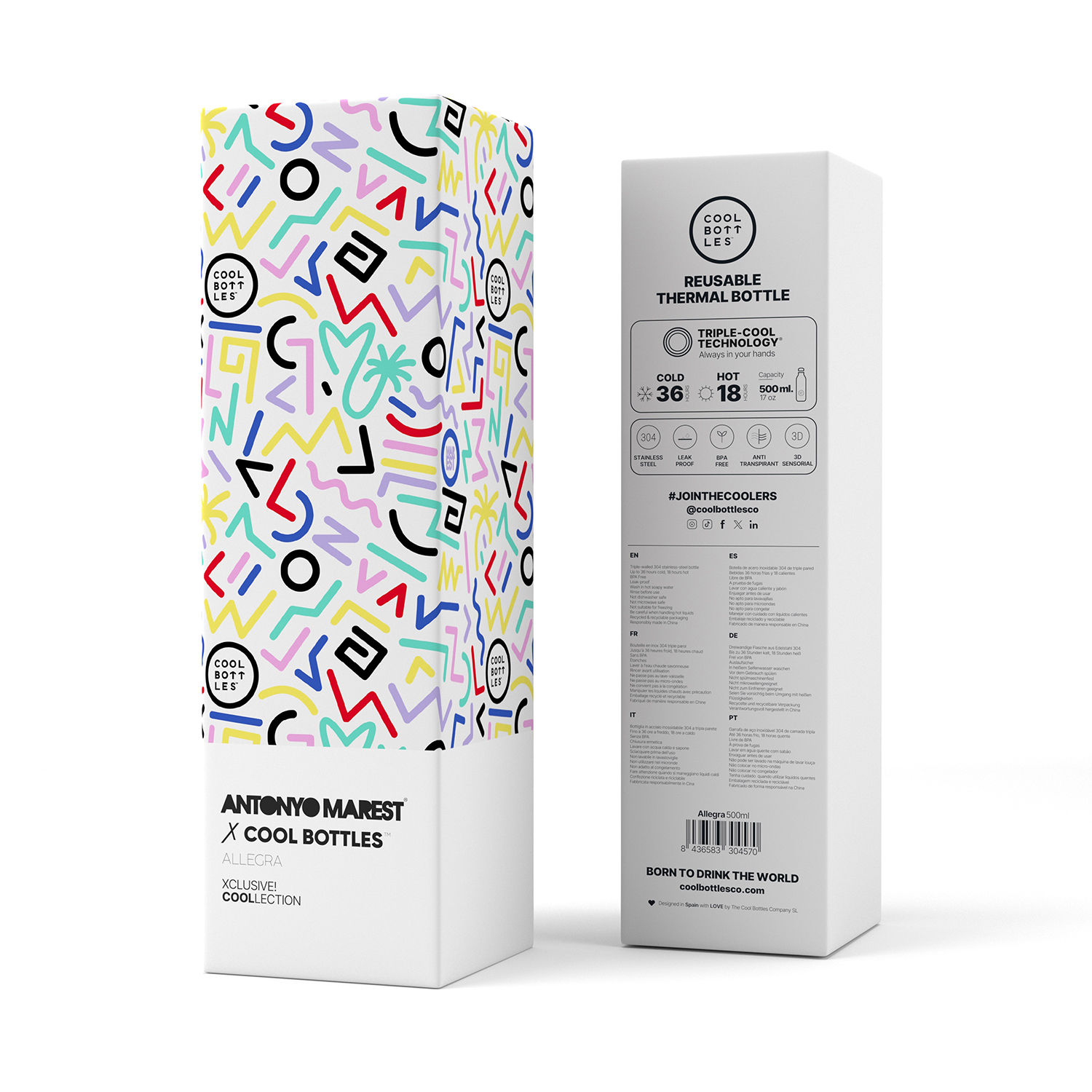 Термос-термобутылка Cool Bottles Antonyo Marest Allegra 500 мл