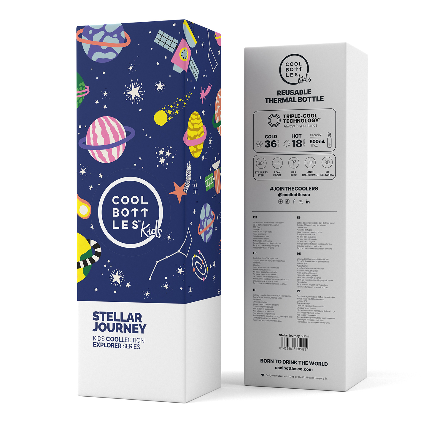 Термос-термобутылка Cool Bottles Kids Stellar Journey 500 мл