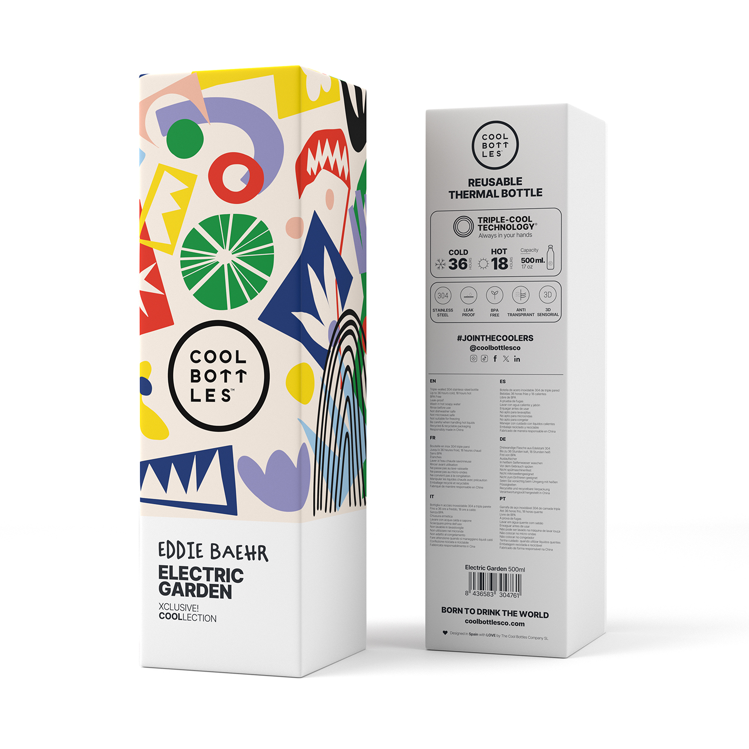Термос-термобутылка Cool Bottles Eddie Baehr Electric Garden 500 мл
